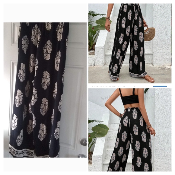 Shein Curve Wide Flare Legged Pants Sz 3XL - Picture 1 of 10